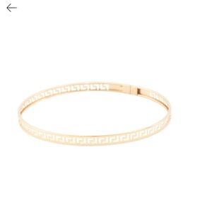 Golden Clef 14k Karat Gold Greek Key Bangle Bracelet